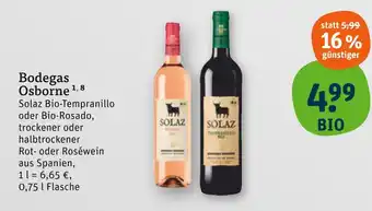 tegut Bodegas osborne solaz bio-tempranillo Angebot