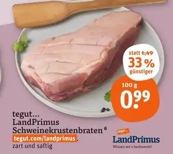 tegut Landprimus schweinekrustenbraten Angebot
