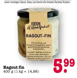 E-Center Edition h. wohlfahrt ragout fin Angebot