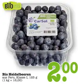 E-Center Carsol bio heidelbeeren Angebot