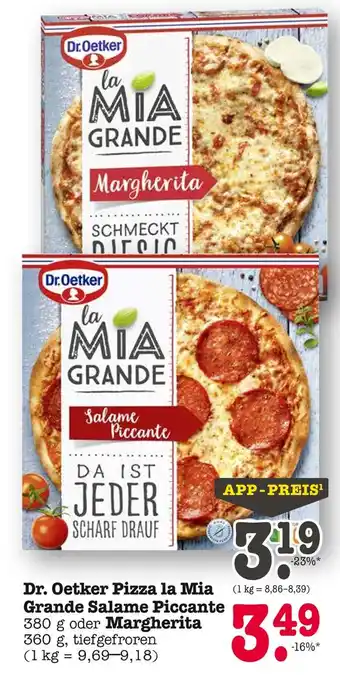 E-Center Dr. oetker pizza la mia grande salame piccante Angebot