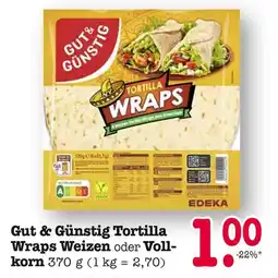 E-Center Gut & günstig tortilla wraps weizen Angebot