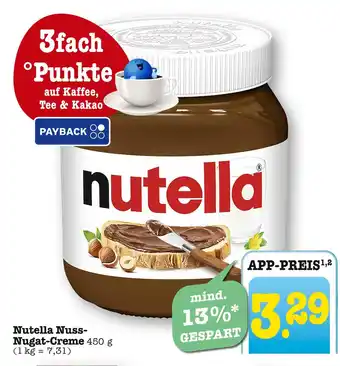 E-Center Nutella nuss-nugat-creme Angebot