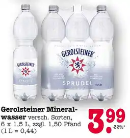 E-Center Gerolsteiner mineralwasser Angebot