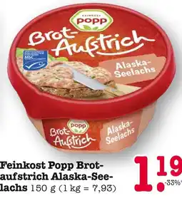 E-Center Popp brotaufstrich alaska-seelachs Angebot
