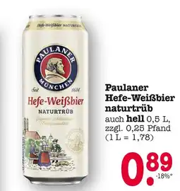 E-Center Paulaner hefe-weißbier naturtrüb Angebot