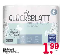 E-Center Glücksblatt küchentücher Angebot
