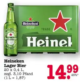 E-Center Heineken lager bier Angebot