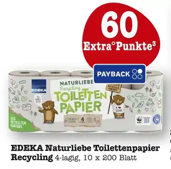 E-Center Edeka naturliebe toilettenpapier recycling Angebot