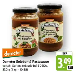 E-Center Demeter solobontà pastasauce mit basilikum Angebot