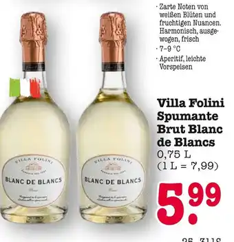 E-Center Villa folini spumante brut blanc de blancs Angebot