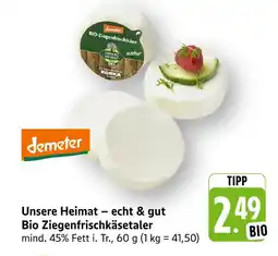 E-Center Demeter bio ziegenfrischkäsetaler Angebot