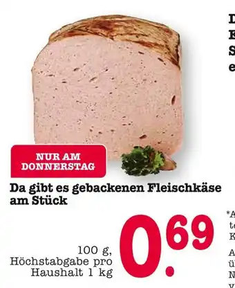 E-Center Gebackener fleischkäse am stück Angebot