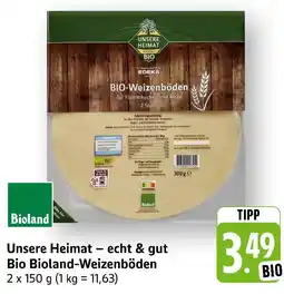E-Center Bioland unsere heimat – echt & gut bio bioland-weizenböden Angebot