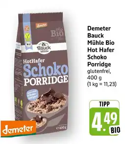 E-Center Demeter bauck mühle bio hot hafer schoko porridge Angebot