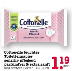 E-Center Cottonelle feuchtes toilettenpapier sensitiv pflegend Angebot