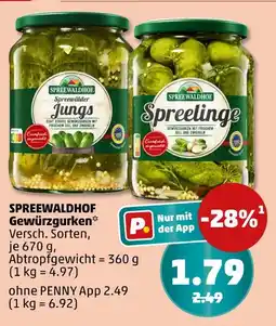 PENNY Spreewaldhof gewürzgurken Angebot