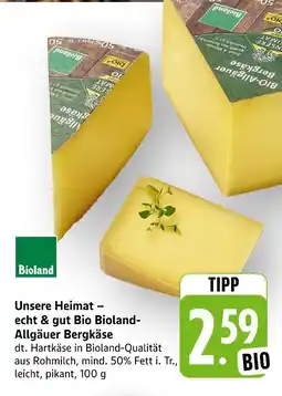 E-Center Bioland bio bioland-allgäuer bergkäse Angebot