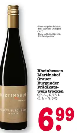 E-Center Martinshof grauer burgunder prädikatswein trocken Angebot