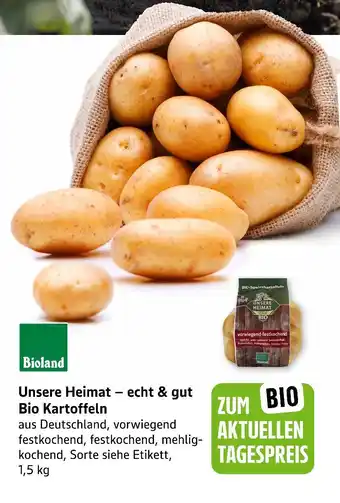 E-Center Unsere heimat – echt & gut bio kartoffeln Angebot