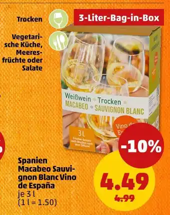 PENNY Macabeo sauvignon blanc vino de españa Angebot