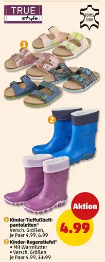 PENNY True style kinder-tieffußbett-pantoletten Angebot