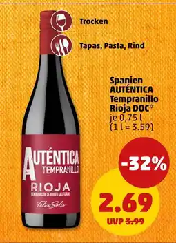 PENNY Auténtica tempranillo rioja doc Angebot