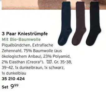 Tchibo 3 paar kniestrümpfe mit bio-baumwolle Angebot