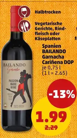 PENNY Bailando garnacha cariñena dop Angebot