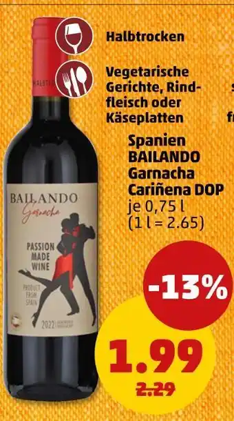 PENNY Bailando garnacha cariñena dop Angebot