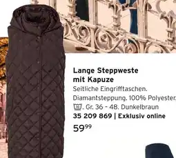 Tchibo Lange steppweste mit kapuze Angebot