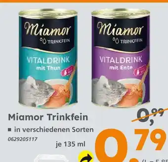Globus Baumarkt Miamor trinkfein vitaldrink mit thun Angebot