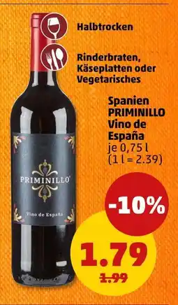 PENNY Priminillo vino de españa Angebot