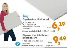 Globus Baumarkt Knauf gipskarton miniboard Angebot