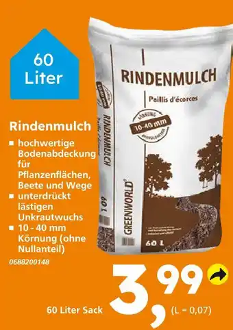 Globus Baumarkt Greenworld rindenmulch Angebot