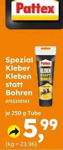 Globus Baumarkt Pattex spezial kleber kleben statt bohren Angebot