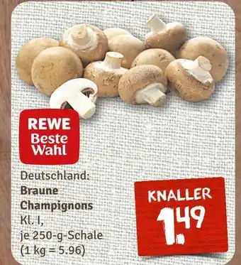 nahkauf Rewe beste wahl braune champignons Angebot