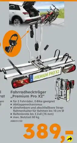 Globus Baumarkt Eufab fahrradheckträger premium pro x2 Angebot