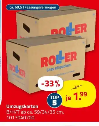 ROLLER Umzugskarton Angebot