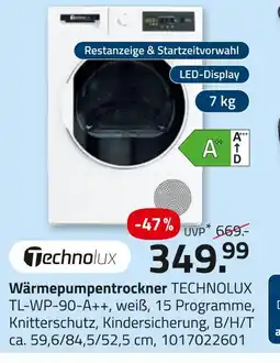 ROLLER Technolux wärmepumpentrockner Angebot