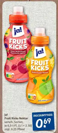 nahkauf Ja! fruit kicks nektar roter multivitamin mehrfrucht-nektar Angebot