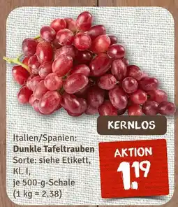 nahkauf Dunkle tafeltrauben Angebot