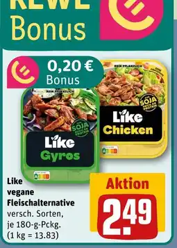 REWE Like vegane fleischalternative Angebot