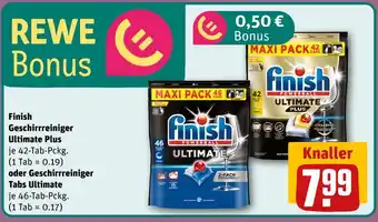 REWE Finish geschirrreiniger ultimate plus oder geschirrreiniger tabs ultimate Angebot
