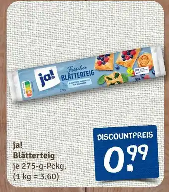 nahkauf Ja! blätterteig Angebot