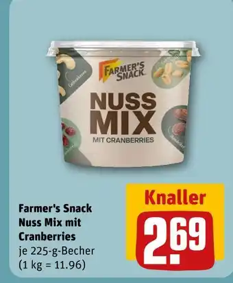 REWE Farmer's snack nuss mix mit cranberries Angebot