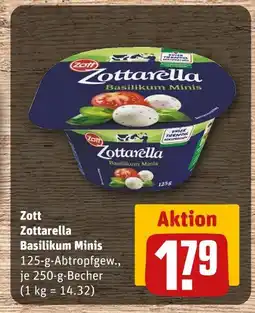 REWE Zott zottarella basilikum minis Angebot