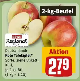 REWE Rewe regional rote tafeläpfel Angebot