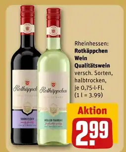 REWE Rotkäppchen dornfelder qualitätswein Angebot