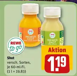 REWE Rewe to go ingwer shot orange-zitrone-kurkuma Angebot